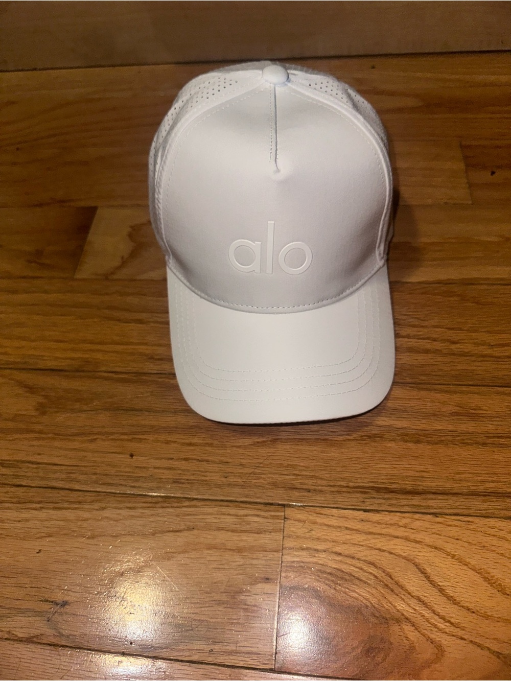 ALO Yoga White Logo Trucker Cap